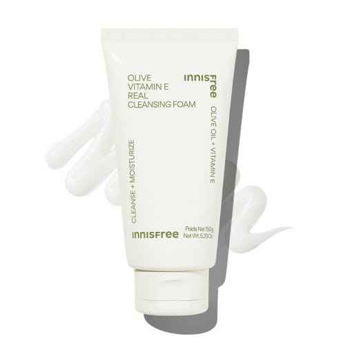 Olive Vitamin E Real Cleansing Foam 150g, Innisfree Innisfree Cleansing Foam