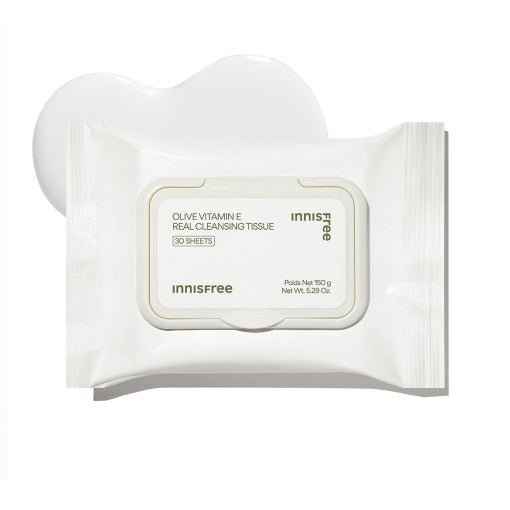 Olive Vitamin E Real Cleansing Tissue 150g (30ea), Innisfree Innisfree Cleansing Tissue