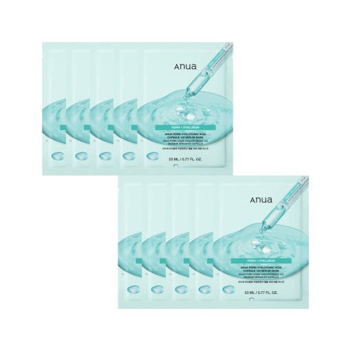 PDRN Hyaluronic Acid Capsule 100 Serum Mask Sheet 23ml*10ea, Anua Anua Sheet Mask