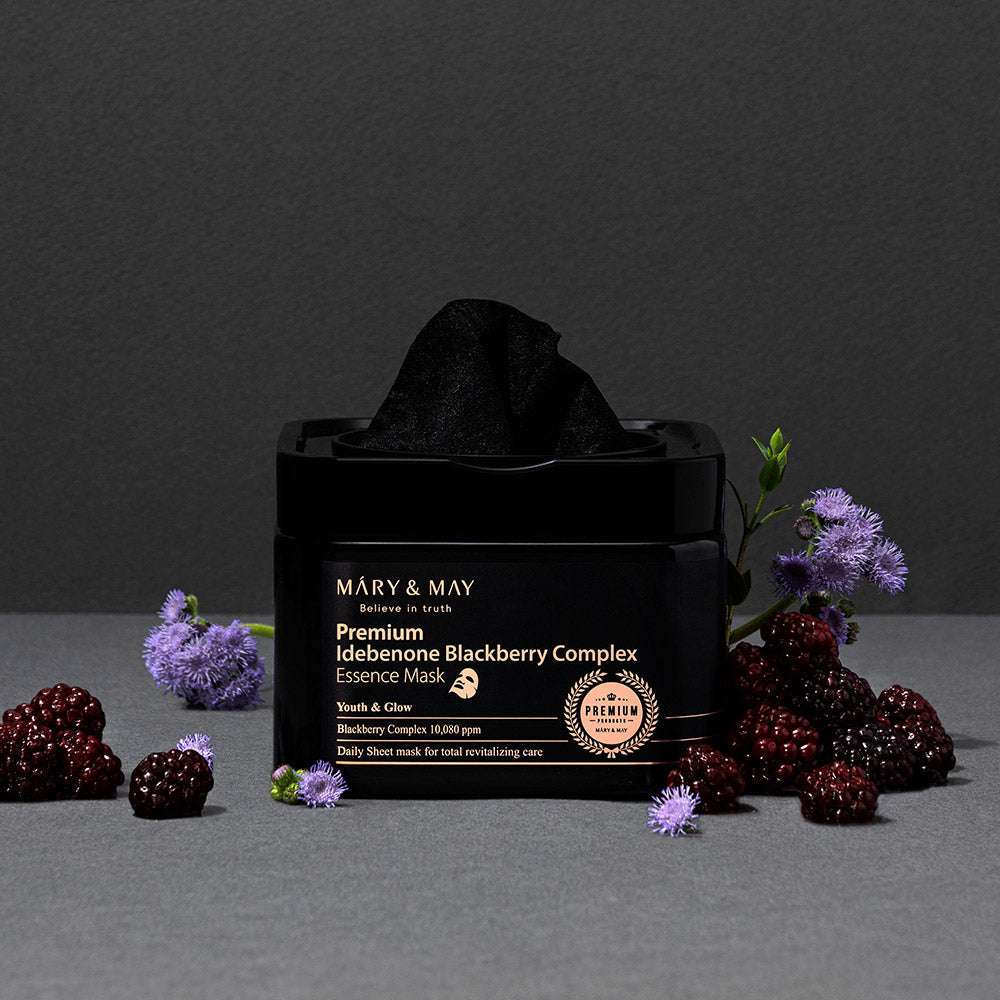 Premium Idebenone Blackberry Complex Essence Mask 250g (20ea), MARY & MAY MARY & MAY Sheet Mask