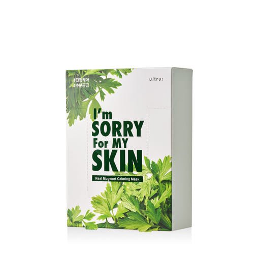 Real Mugwort Calming Mask 23g*10ea, I'm Sorry For My Skin I'm Sorry For My Skin Facial Mask