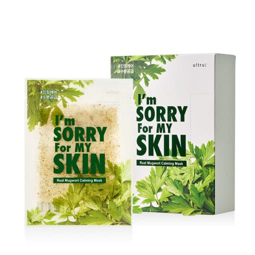 Real Mugwort Calming Mask 23g*10ea, I'm Sorry For My Skin I'm Sorry For My Skin Facial Mask