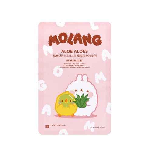 Real Nature Aloe Face Mask Set 20gX10ea (MOLANG Edition), THE FACE SHOP THE FACE SHOP Sheet Mask