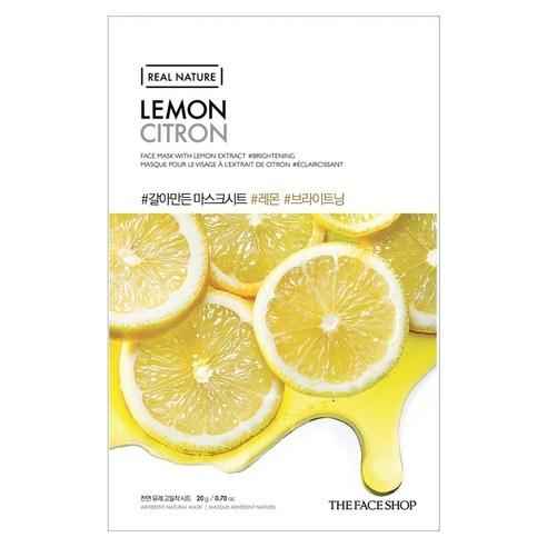 REAL NATURE Face Mask #Lemon (20g X 10ea), THE FACE SHOP
