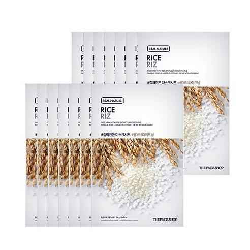 REAL NATURE Face Mask #Rice (20g X 10ea), THE FACE SHOP