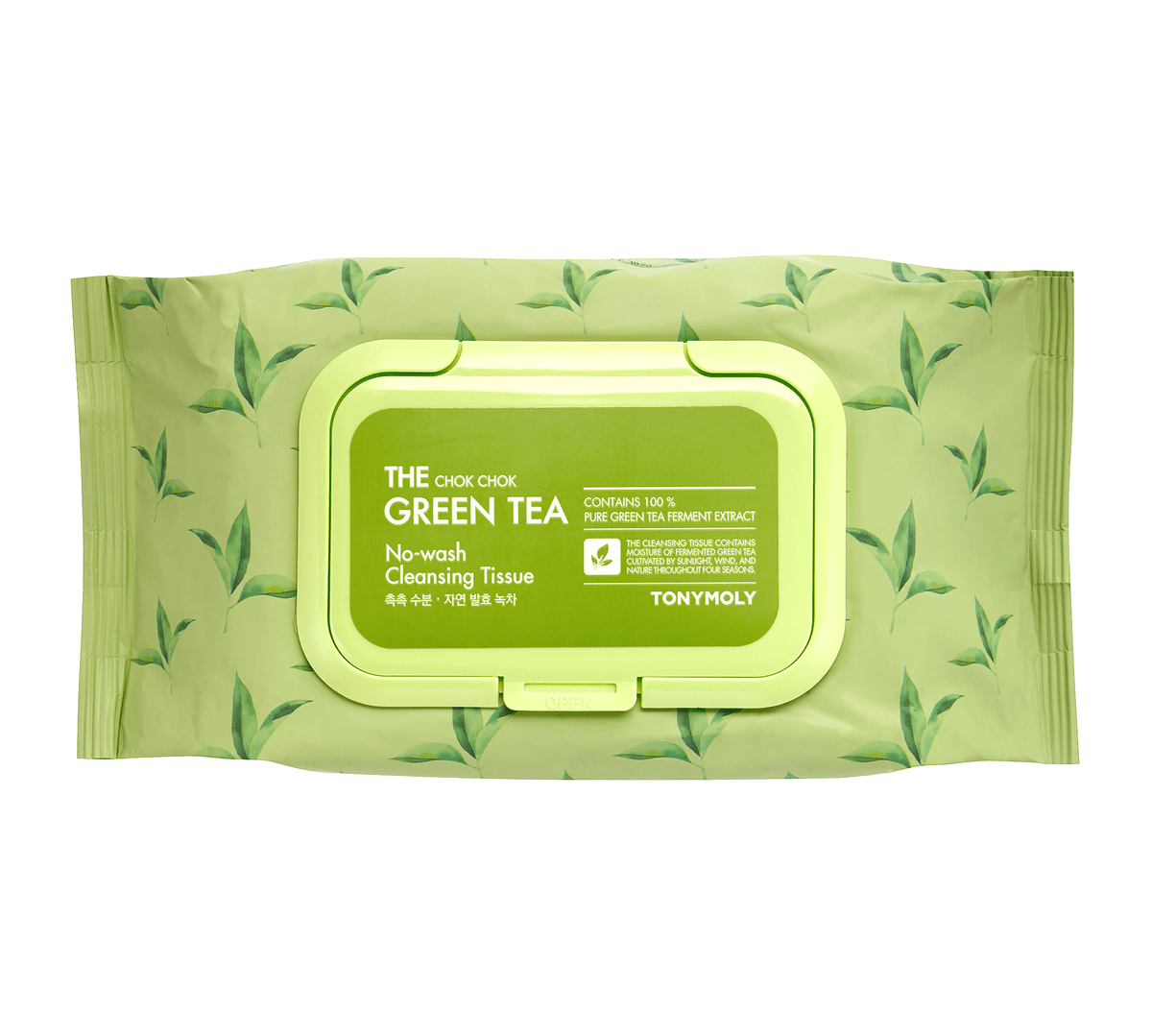The Chok Chok Green Tea No Wash Cleansing Tissue 100ea, TONYMOLY TONYMOLY Cleansing Tissue