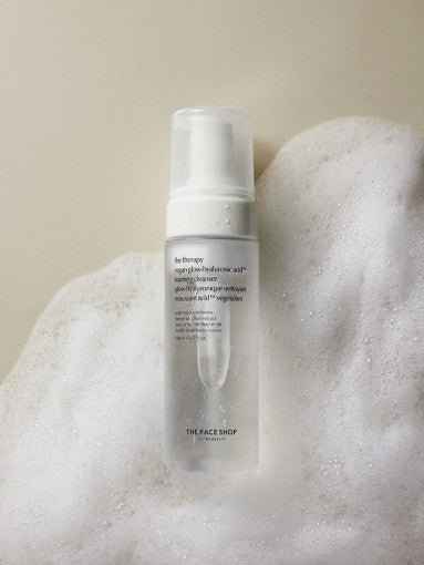 The Therapy Vegan Glow Hyaluronic Acid Foaming Cleanser 150ml, THE FACE SHOP THE FACE SHOP Cleansing Foam