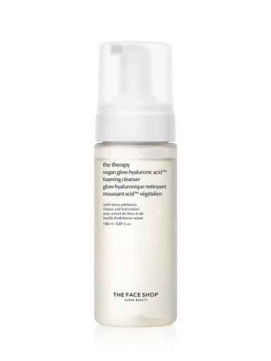 The Therapy Vegan Glow Hyaluronic Acid Foaming Cleanser 150ml, THE FACE SHOP THE FACE SHOP Cleansing Foam