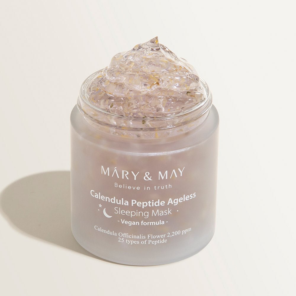 Vegan Calendula Peptide Ageless Sleeping Mask 110g, MARY & MAY MARY & MAY Overnight Face Mask