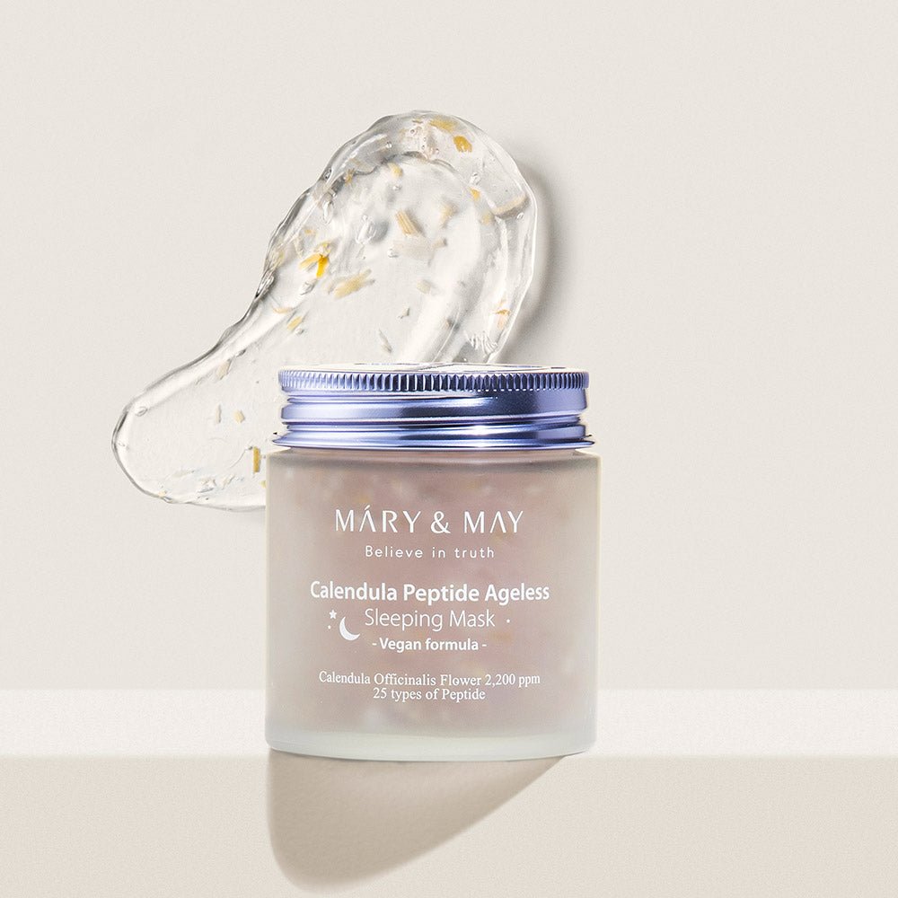 Vegan Calendula Peptide Ageless Sleeping Mask 110g, MARY & MAY MARY & MAY Overnight Face Mask