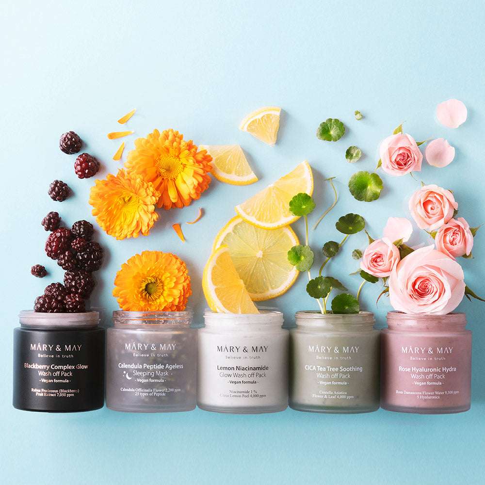 Vegan Calendula Peptide Ageless Sleeping Mask 110g, MARY & MAY MARY & MAY Overnight Face Mask