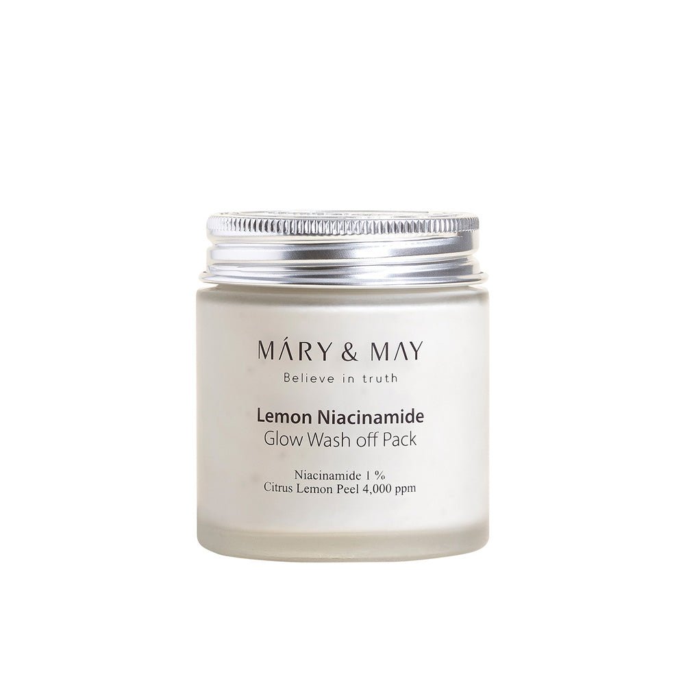 Vegan Lemon Niacinamide Glow Wash off Pack 125g, MARY & MAY MARY & MAY Wash Off Mask