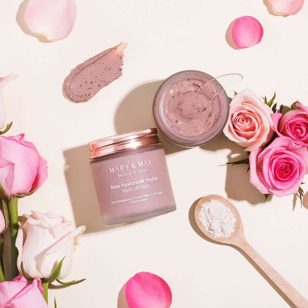 Vegan Rose Hyaluronic Mask Special Set (125g+30g), MARY & MAY MARY & MAY Skincare Set