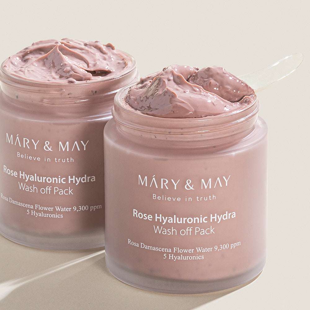 Vegan Rose Hyaluronic Mask Special Set (125g+30g), MARY & MAY MARY & MAY Skincare Set