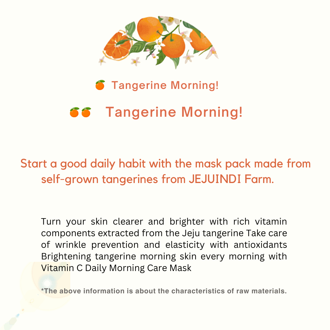 Vitamin C Daily Morning Care Mask 380g, JEJU INDI JEJU INDI Sheet Mask