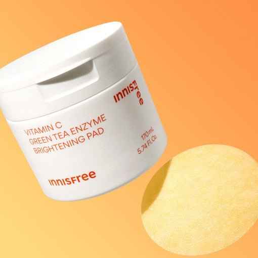 Vitamin C Green Tea Enzyme Brightening Pad 170ml (60 Pads), Innisfree Innisfree Toner Pad