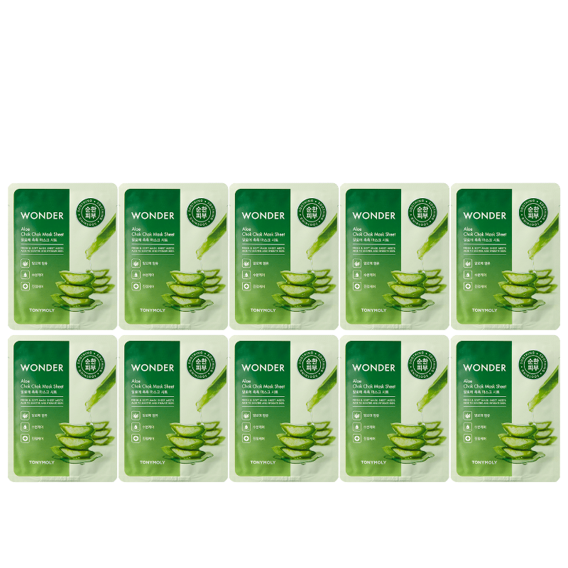 Wonder Aloe Chok Chok Mask Sheet 22g X 10ea, TONYMOLY TONYMOLY Sheet Mask