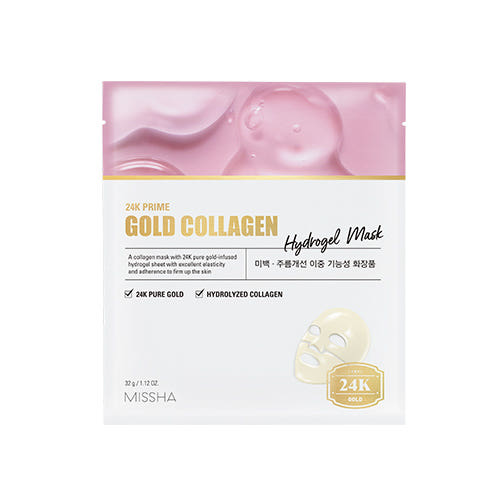 24K Prime Gold Collagen Hydrogel Mask 32g x 5ea, MISSHA MISSHA Jelly Sheet Mask