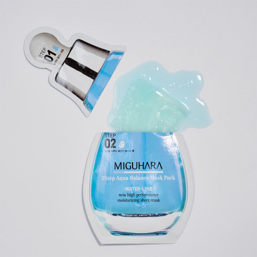 2 Step Aqua Balance Mask Pack (1.7ml + 25ml) x 1 sheet, MIGUHARA MIGUHARA Sheet Mask