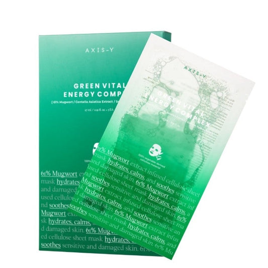 61% Mugwort Green Vital Energy Complex Sheet Mask 27ml x 5pcs, AXIS-Y AXIS-Y Facial Mask