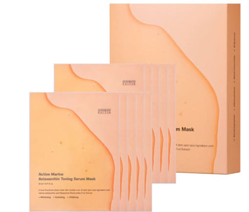 Active Marine Astaxanthin Toning Serum Mask 23ml X 10ea, SUNGBOON EDITOR SUNGBOON EDITOR Treatment Mask