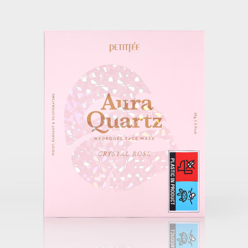 Aura Quartz Hydrogel Face Mask Crystal Rose 30g X 5ea, PETITFEE