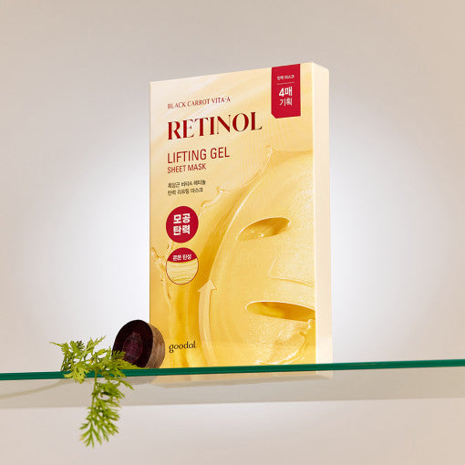 Black Carrot Vita-A Retinol Lifting Gel Sheet Mask 4P, goodal goodal Sheet Mask