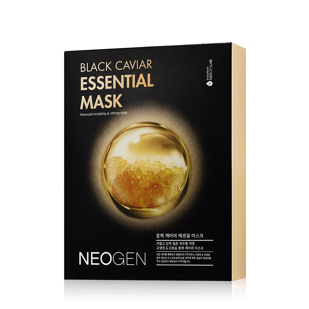 Black Caviar Essential Mask 23ml x 10ea, NEOGEN NEOGEN Treatment Mask