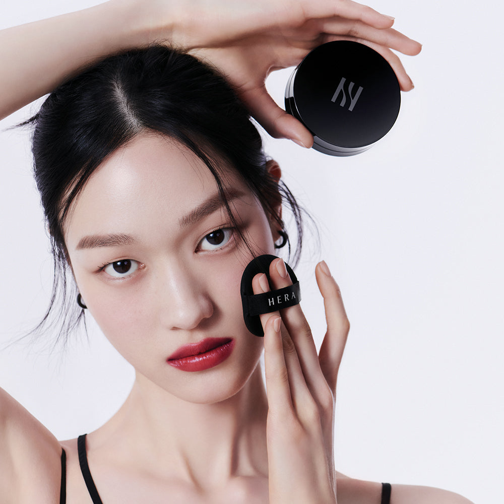 Black Cushion Foundation SPF34/PA++ 15gx2 [Cushion+refill], HERA HERA MAKEUP Cushion