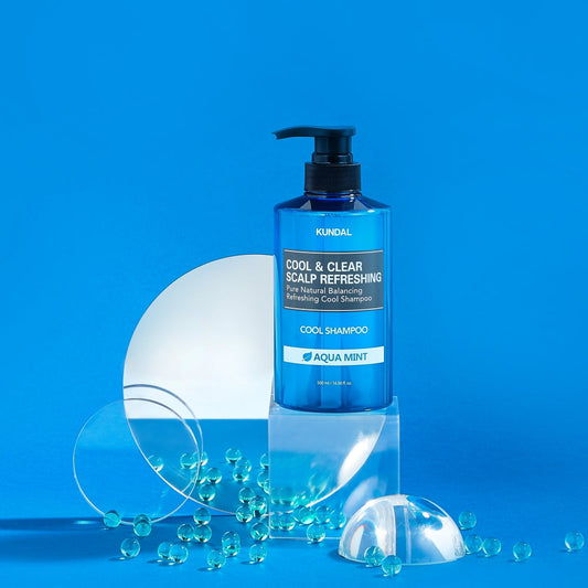 COOL&CLEAR SCALP REFRESHING Pure Natural Balancing Refreshing Cool Shampoo 500ml #AQUA MINT, KUNDAL-1