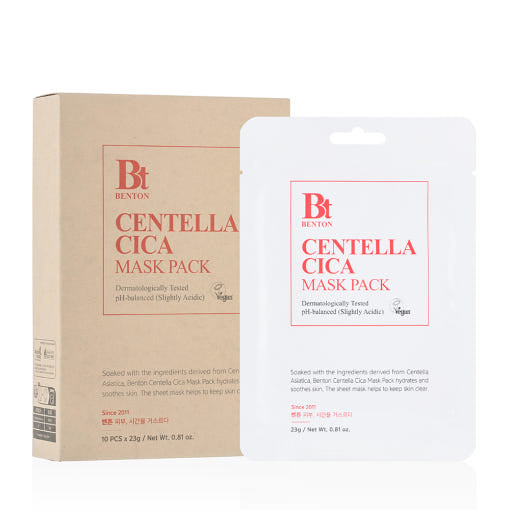 Centella Cica Mask Pack 23g x 10ea, Benton Benton Treatment Mask