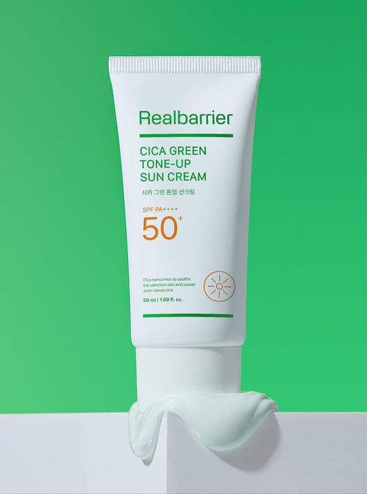 Cica Green Tone Up Sun Cream SPF 50+ PA++++ 50ml, Real Barrier Real Barrier Sun Cream