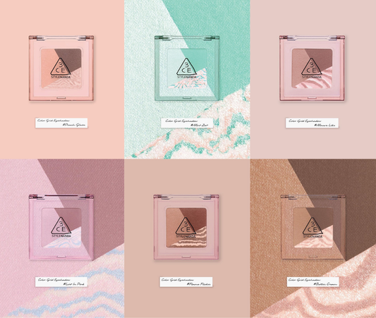 Color Grid Eyeshadow 3.3g (6colors), 3CE 3CE Eyeshadow