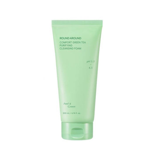Comfort Green Tea Purifying Cleansing Foam 200ml, Round Around ROUND AROUND Cleansing Foam