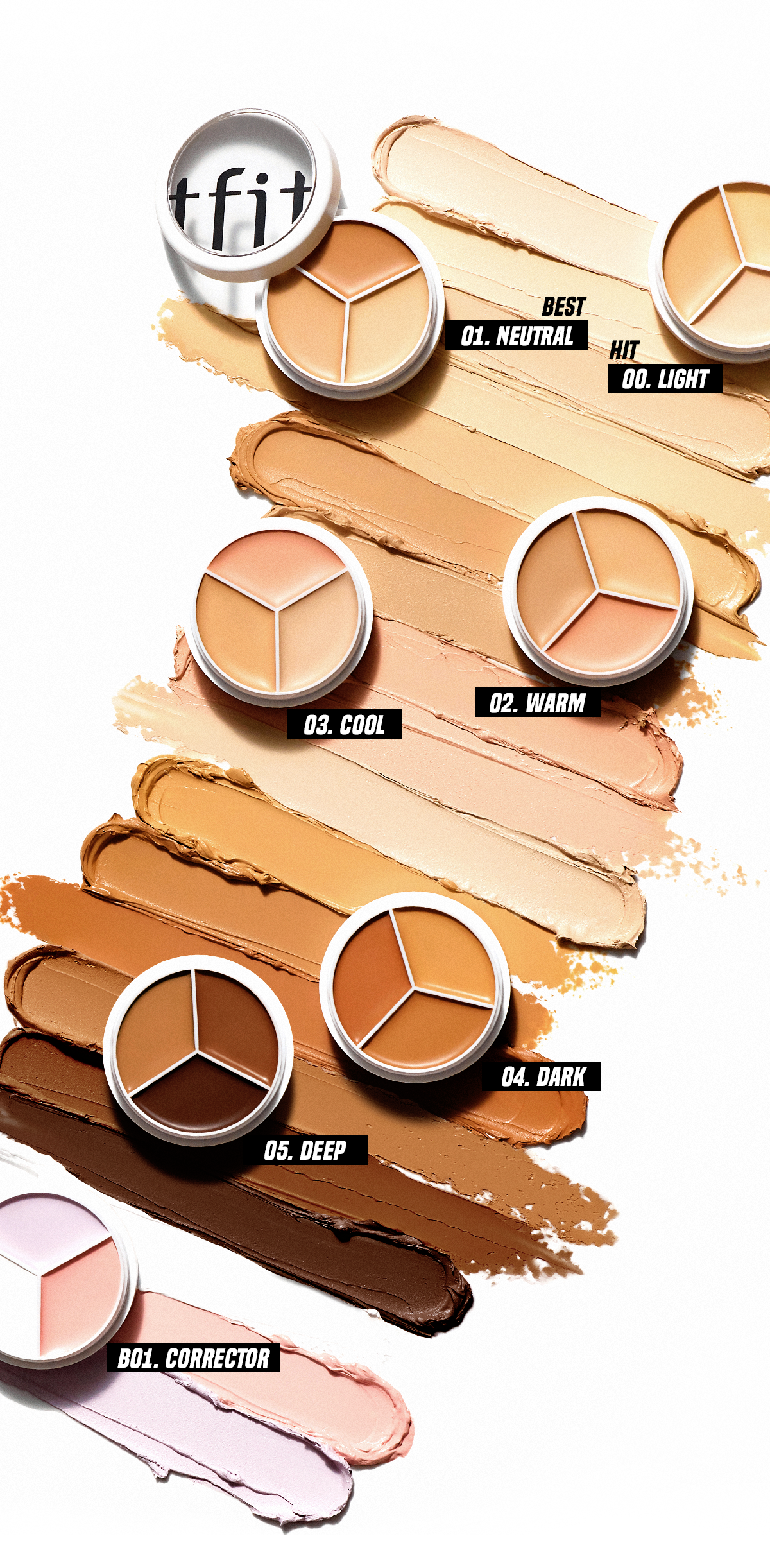 Cover Up Pro Concealer 15g (6colors), tfit