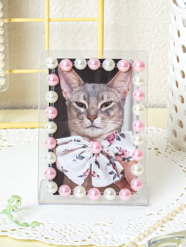 DAISO 8mm Pink Gem & Pearl Sticker