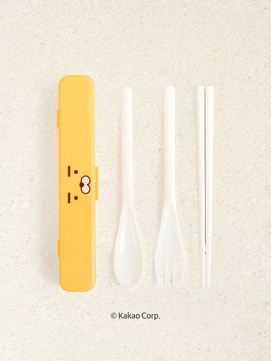 DAISO Little Kakao Friends Portable Cutlery Set (Spoon, Fork & Chopsticks) DAISO Cutlery Set