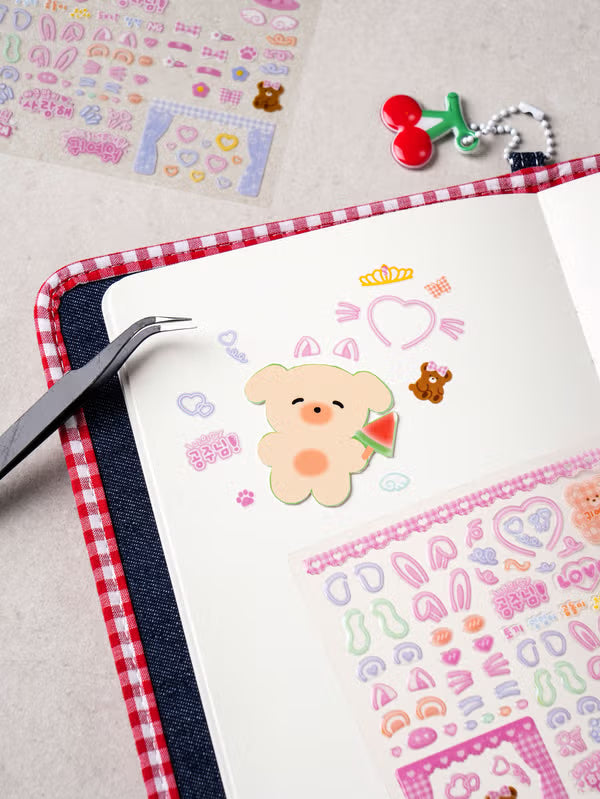 DAISO Polco Deco Sticker Set (2 Sheets – Purikura Style)