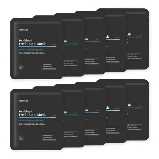 DERMALINE Soothing & Refresh Acne Mask Pack Set 32g X 10ea DERMALINE Sheet masks