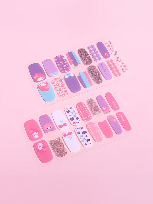 Daiso My Melody Gel Nail Strips (16 Pieces)