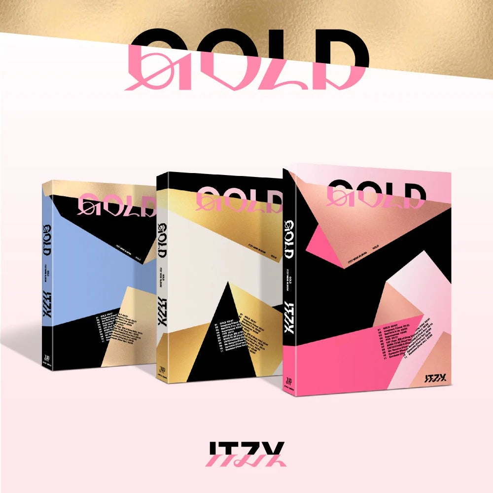 [Deals] ITZY - 9th Mini Album GOLD (STANDARD Ver.) (Random Ver.) ITZY Merch Set