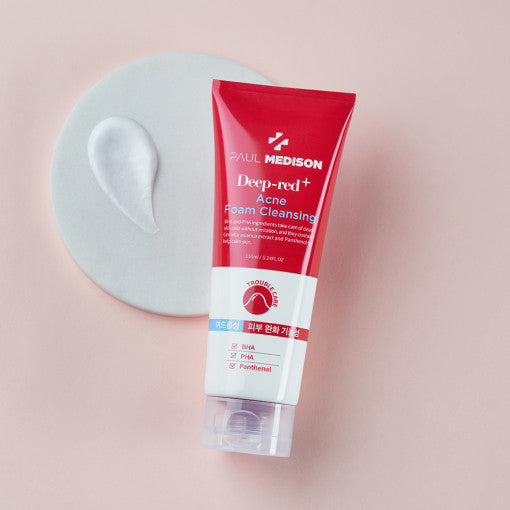 Deep-red Acne Foam cleansing 155ml, PAUL MEDISON PAUL MEDISON Cleansing Foam