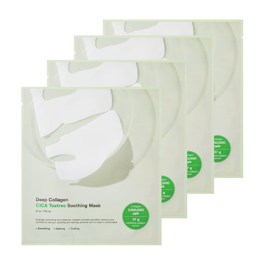 Deep Collagen Cica Tea Tree Soothing Mask 37g X 4ea, SUNGBOON EDITOR SUNGBOON EDITOR Jelly Sheet Mask