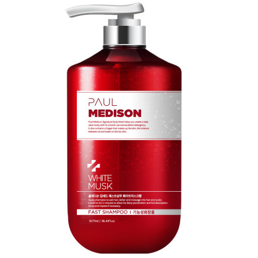 Deep Red Fast Hair Loss Shampoo 1077ml #White Musk, PAUL MEDISON