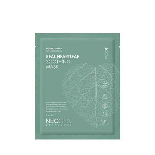 Dermalogy Real Heartleaf Soothing Mask 37g X 5ea, NEOGEN NEOGEN Treatment Mask