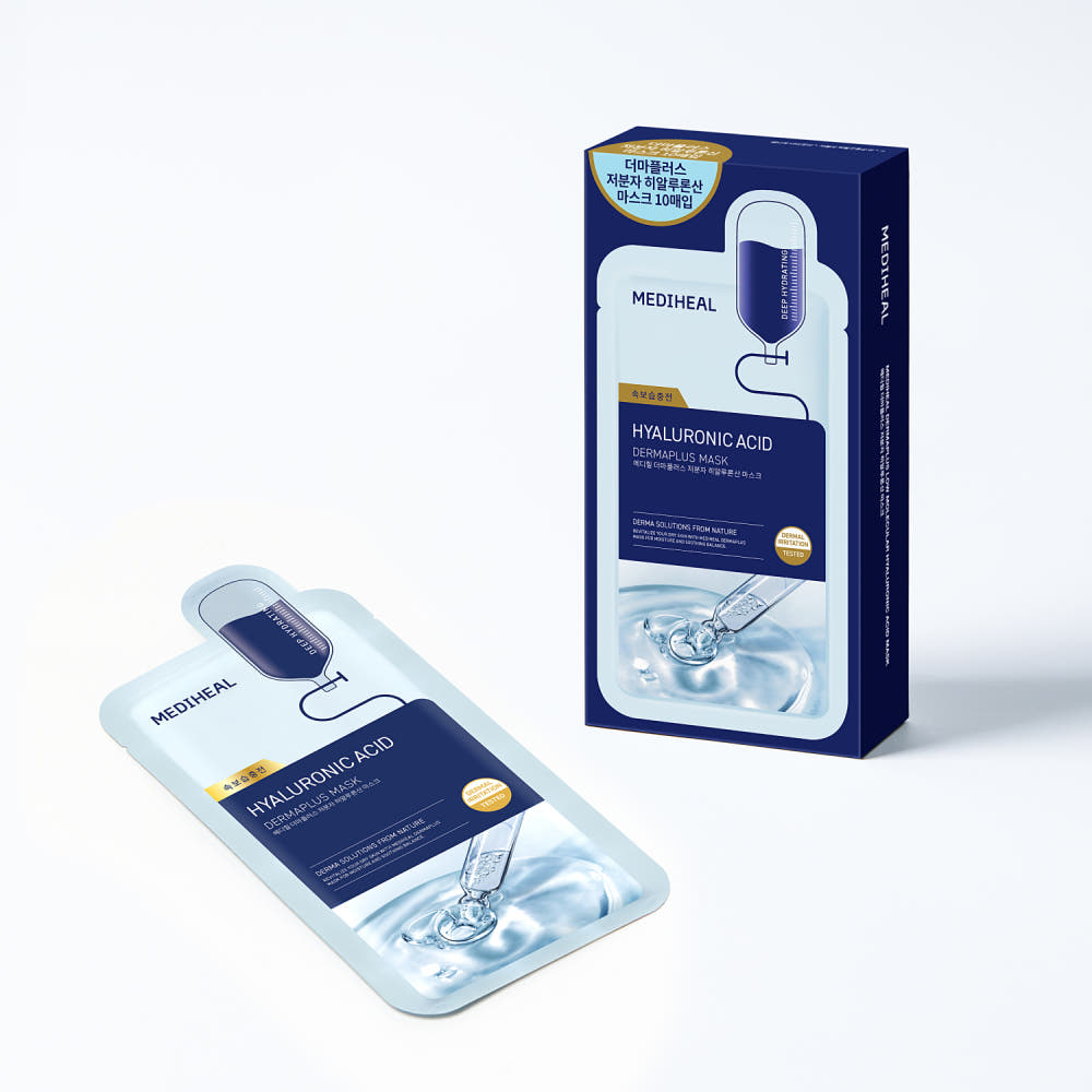 Dermaplus Low Molecular Hyaluronic Acid Mask 22ml X 10ea, MEDIHEAL MEDIHEAL Sheet Mask