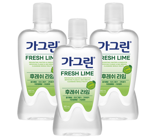 FRESH LIME Mouthwash 380mlX3ea, Gagreen Gagreen Mouthwash