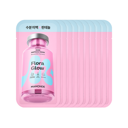 Flora Glow Rose Ampoule Mask 23ml X 10ea, Mamonde Mamonde Treatment Mask