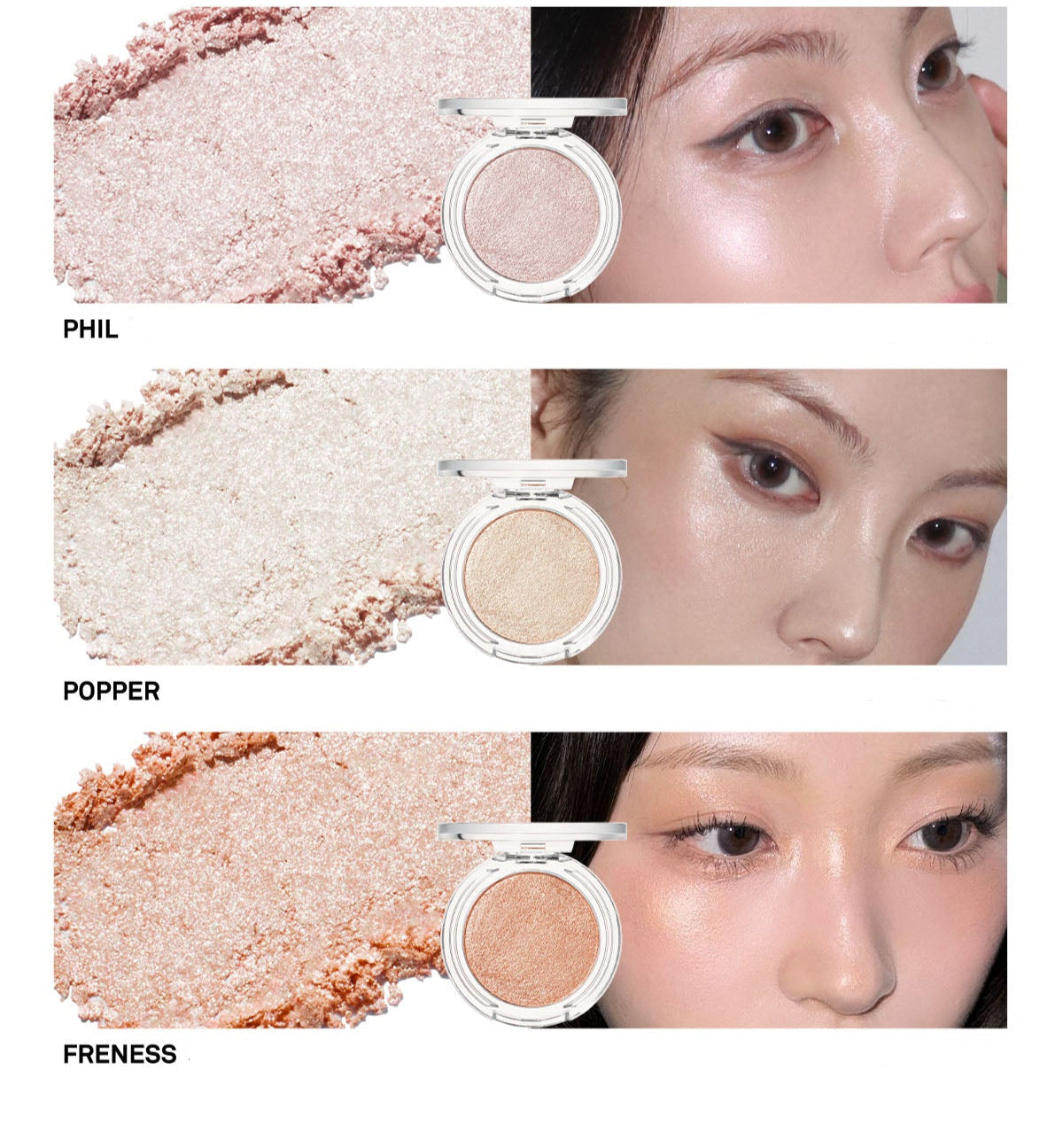 Fluffy Baked Highlighter 3.8g (3color), NAMING NAMING Face Highlighter