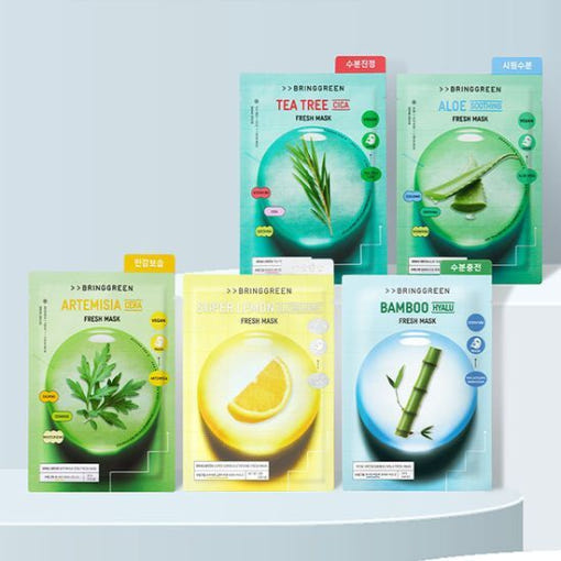 Fresh Mask Sheet 20g X 10ea (5-type), BRINGGREEN BRINGGREEN Treatment Mask